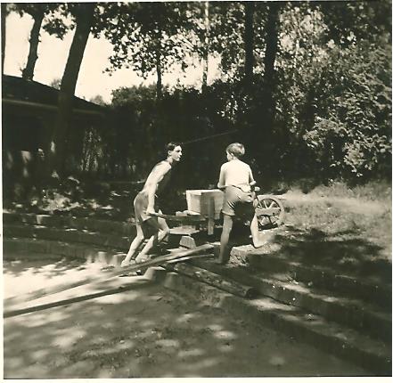 1950 - 6a ( Bilder v. 6a bis 6f - Freibad Säuberungsaktion )