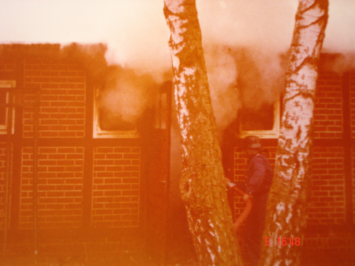 Tannenhecke - 1980 - die TH brennt