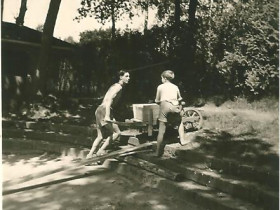 1950 - 6a ( Bilder v. 6a bis 6f - Freibad Säuberungsaktion )